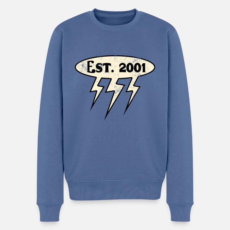 Millésime 2001 - Pull Premium bio Homme - bleu pigeon