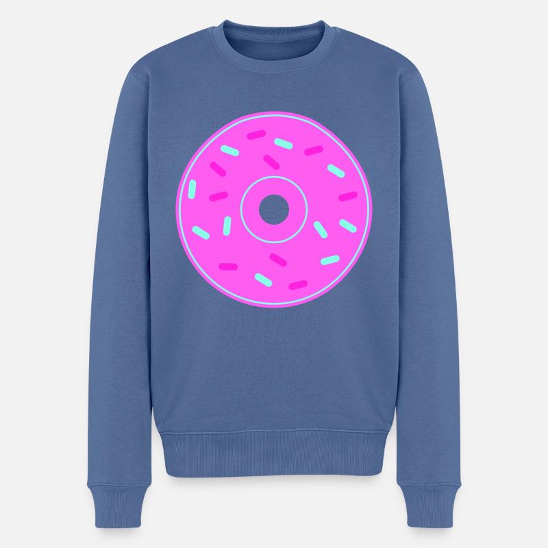 donut - Männer Premium Bio Pullover - Taubenblau