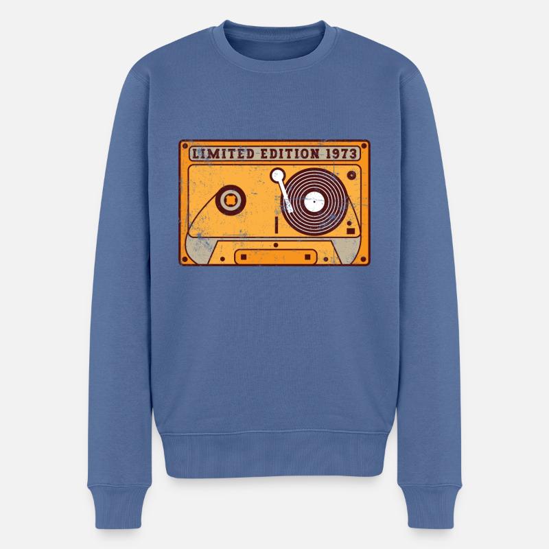 Millésime 1973 - Pull Premium bio Homme - bleu pigeon