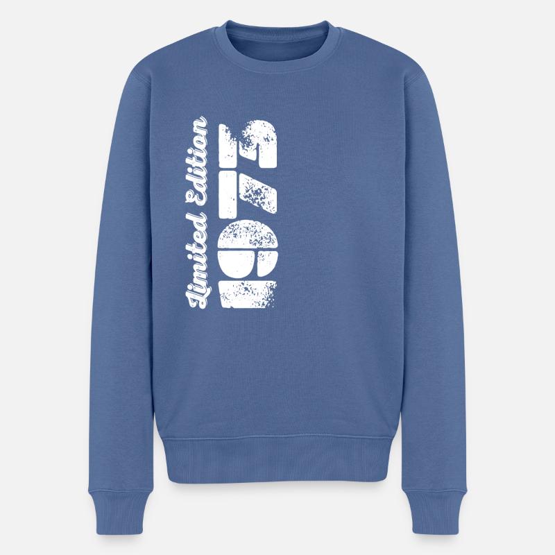 Millésime 1973 - Pull Premium bio Homme - bleu pigeon