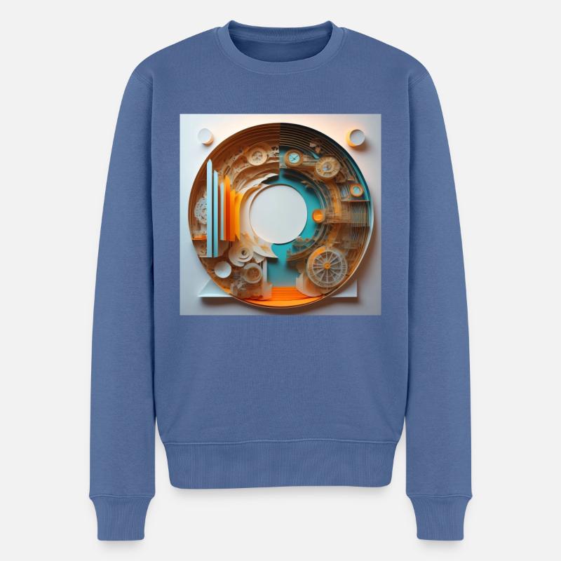L’époque - Pull Premium bio Homme - bleu pigeon