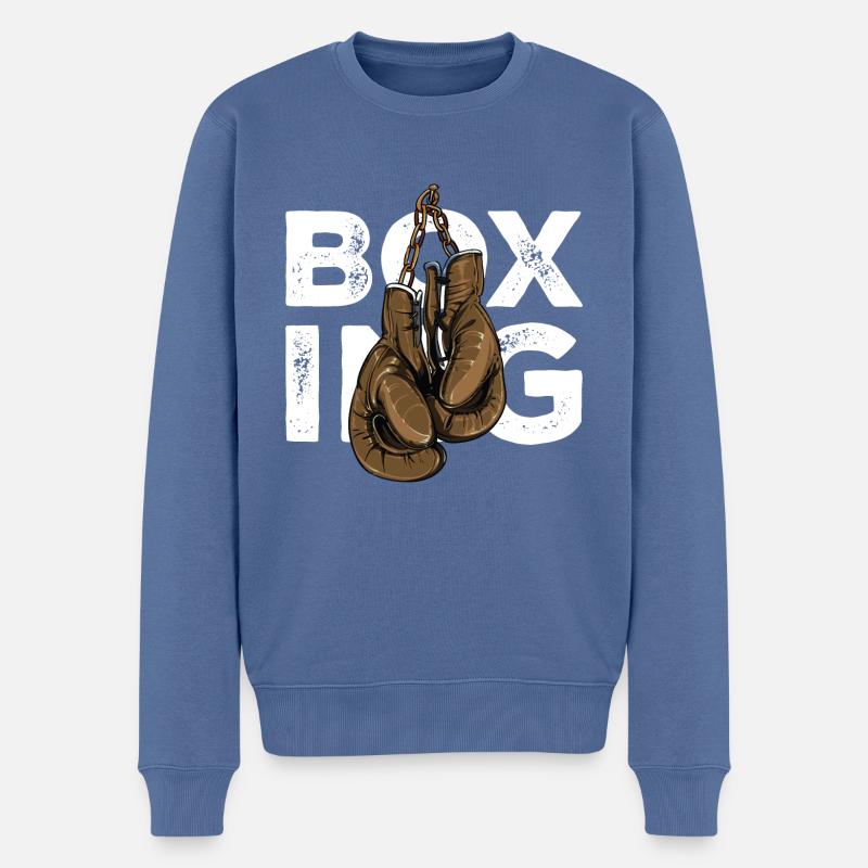 Gants de boxe - Pull Premium bio Homme - bleu pigeon