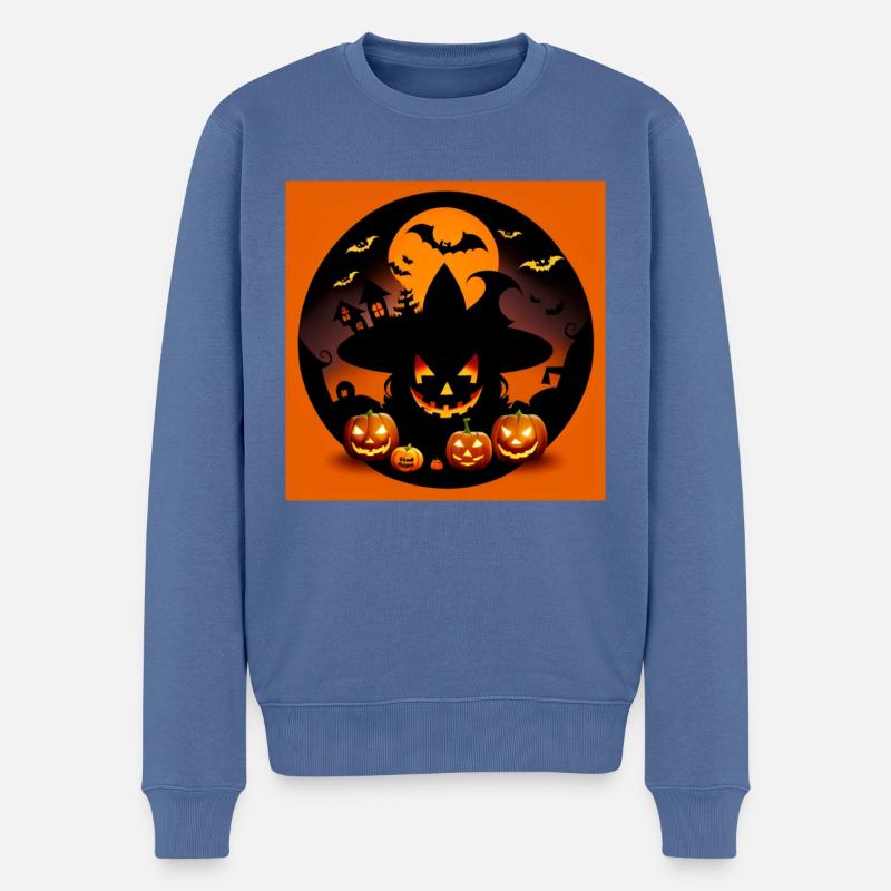 HALLOWEEN #1 - Männer Premium Bio Pullover - Taubenblau