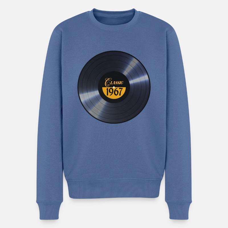 Vintage 1967 - Männer Premium Bio Pullover - Taubenblau