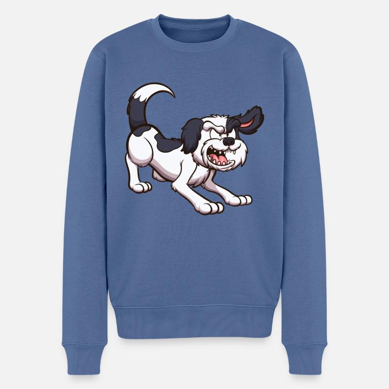 Aboiement Shih Tzu Chien - Pull Premium bio Homme - bleu pigeon