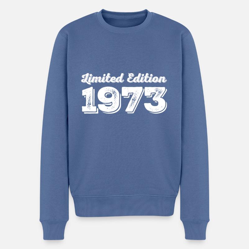 Millésime 1973 - Pull Premium bio Homme - bleu pigeon