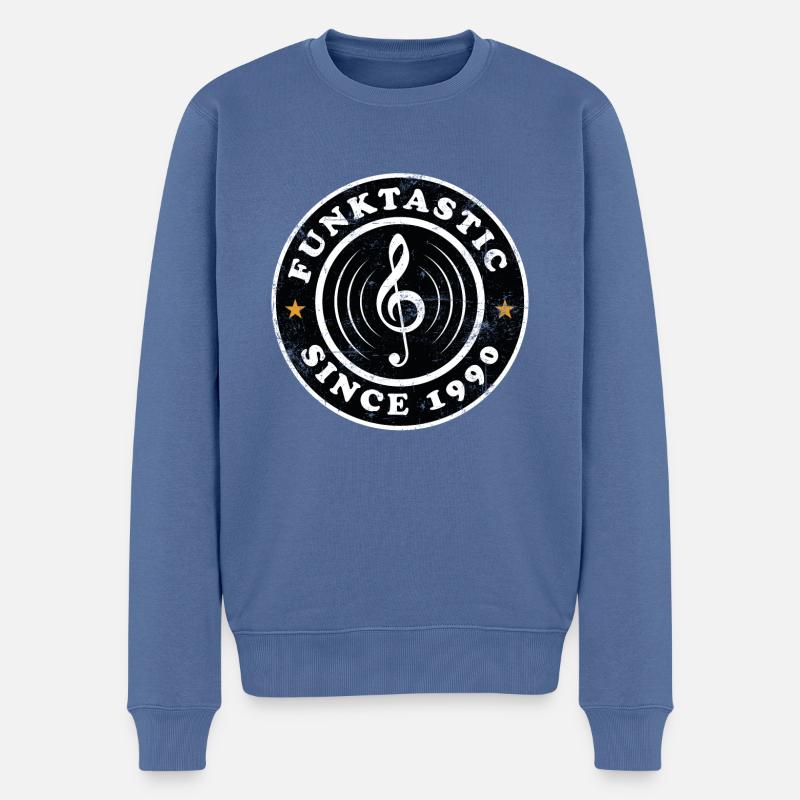 Millésime 1990 - Pull Premium bio Homme - bleu pigeon