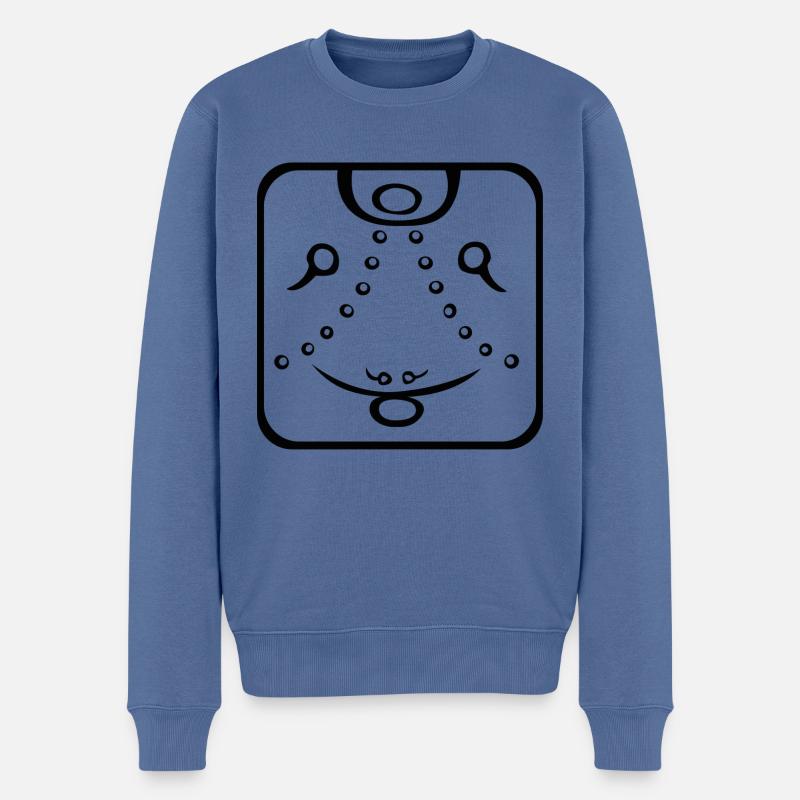 14-Kin-Maya-BLK-Zauberer - Männer Premium Bio Pullover - Taubenblau
