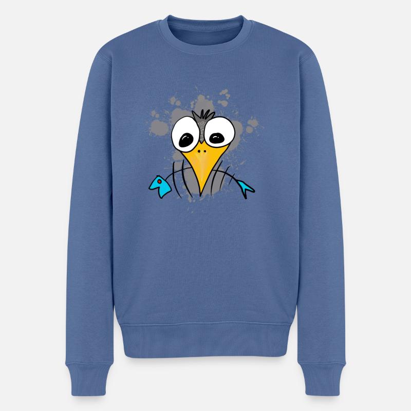 Möwe - Männer Premium Bio Pullover - Taubenblau