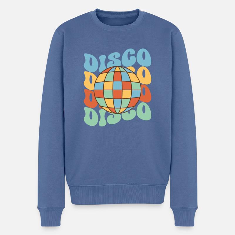 Disco Rétro - Pull Premium bio Homme - bleu pigeon