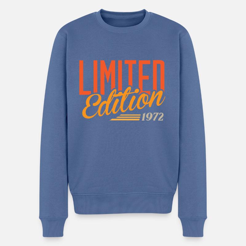Millésime 1972 - Pull Premium bio Homme - bleu pigeon