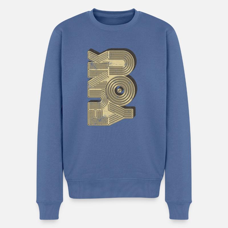 Funk you - Männer Premium Bio Pullover - Taubenblau