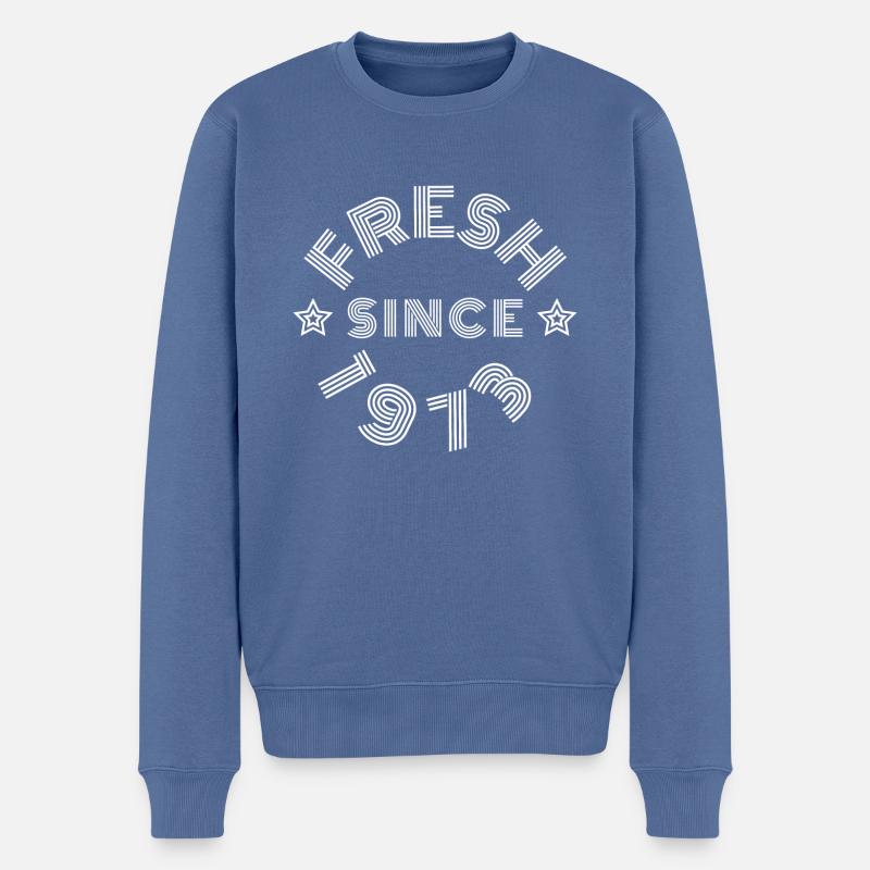 Millésime 1973 - Pull Premium bio Homme - bleu pigeon
