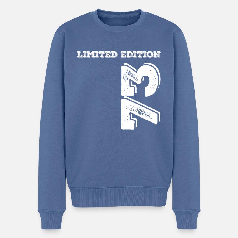 Millésime 1973 - Pull Premium bio Homme - bleu pigeon