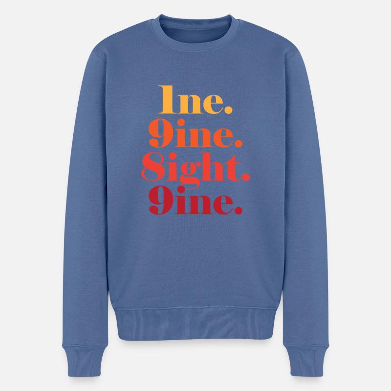Millésime 1989 - Pull Premium bio Homme - bleu pigeon
