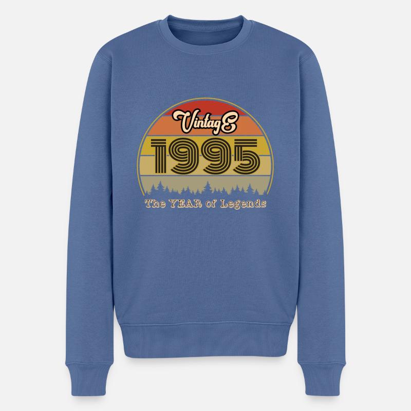 Millésime 1995 - Pull Premium bio Homme - bleu pigeon