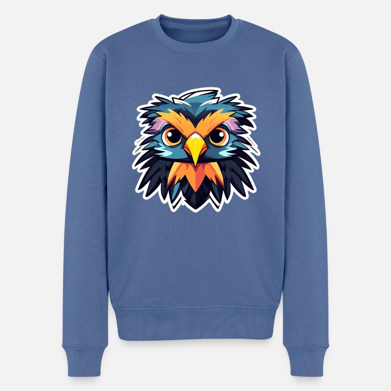 Dessin d’oiseau aigle - Pull Premium bio Homme - bleu pigeon
