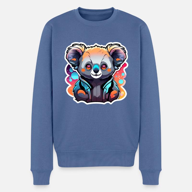 Dessin de koala - Pull Premium bio Homme - bleu pigeon