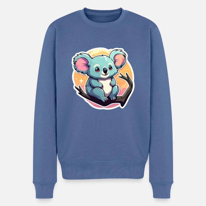 Dessin de koala - Pull Premium bio Homme - bleu pigeon