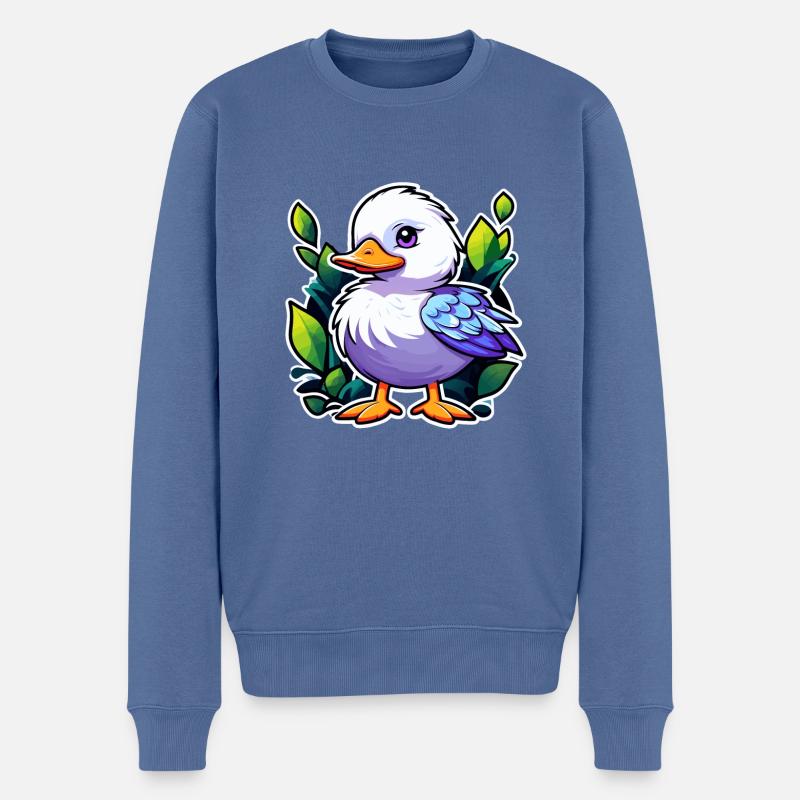 Illustration de canard - Pull Premium bio Homme - bleu pigeon