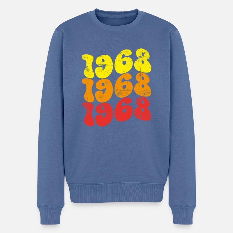 Millésime 1968 - Pull Premium bio Homme - bleu pigeon