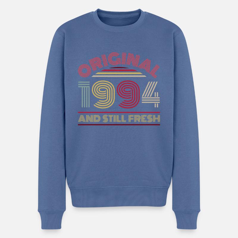 Millésime 1994 - Pull Premium bio Homme - bleu pigeon