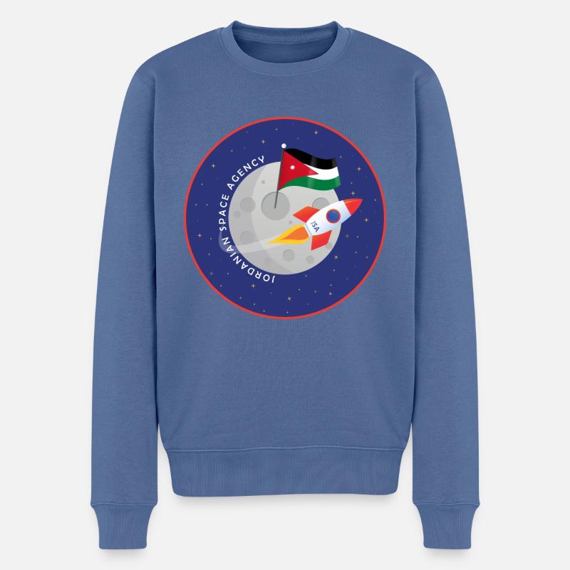 Jordanische Raumfahrtagentur - Männer Premium Bio Pullover - Taubenblau
