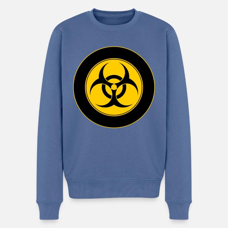 Mod Biohazard Schild - Männer Premium Bio Pullover - Taubenblau
