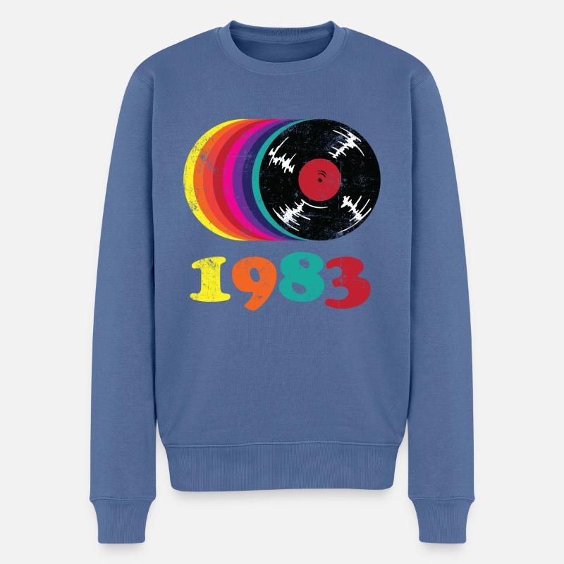 1983 41e anniversaire - Pull Premium bio Homme - bleu pigeon