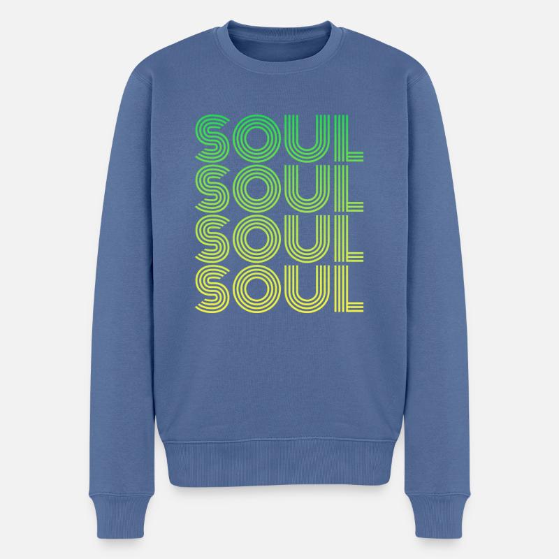 Âme vintage - Pull Premium bio Homme - bleu pigeon