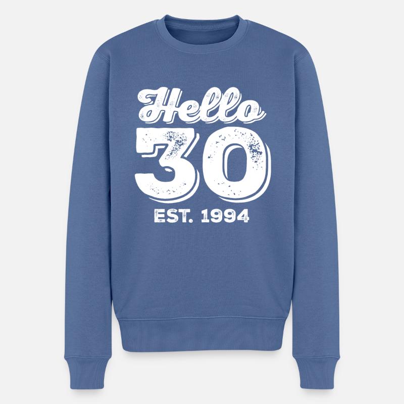 1994 30. Geburtstag - Männer Premium Bio Pullover - Taubenblau