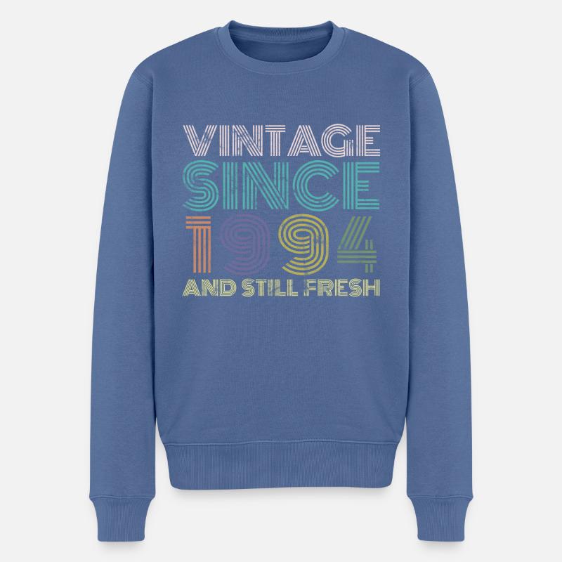 Millésime 1994 - Pull Premium bio Homme - bleu pigeon