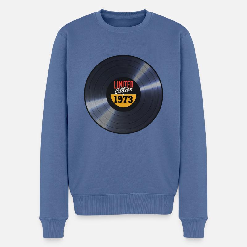 Millésime 1973 - Pull Premium bio Homme - bleu pigeon