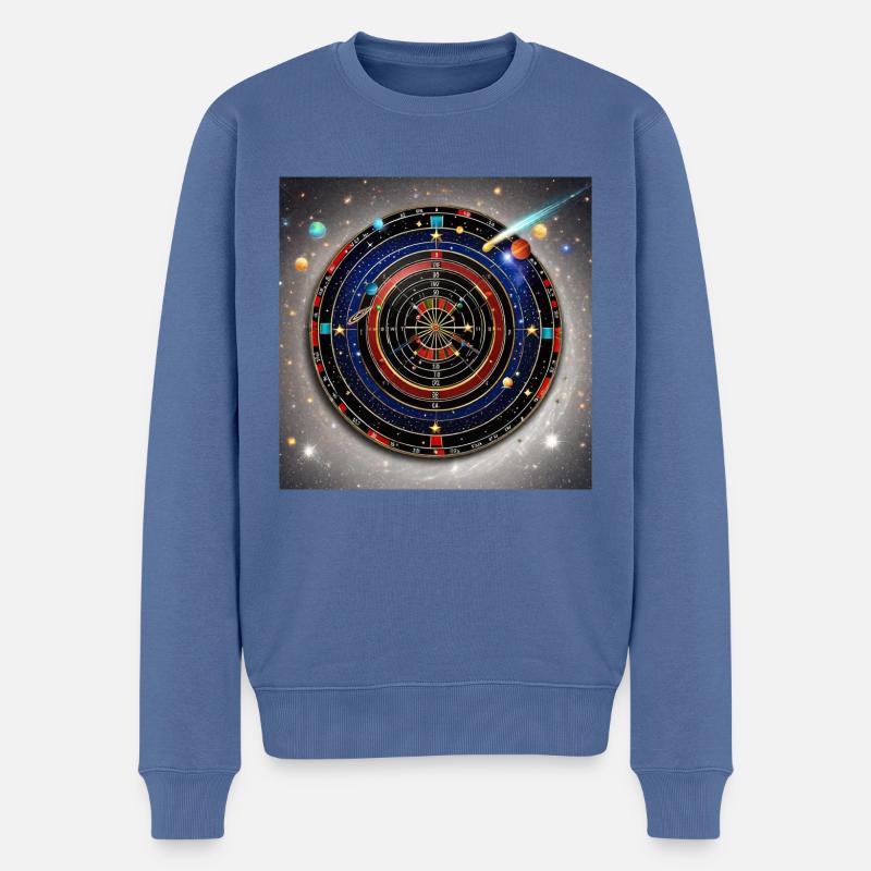 Fléchettes Stardust - Pull Premium bio Homme - bleu pigeon