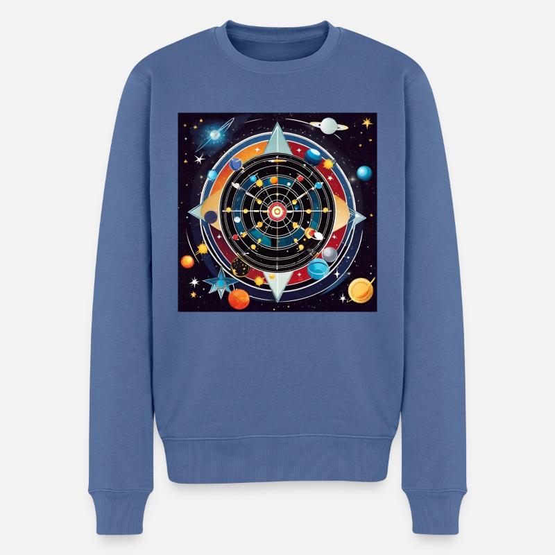 Infini Bullseye - Pull Premium bio Homme - bleu pigeon