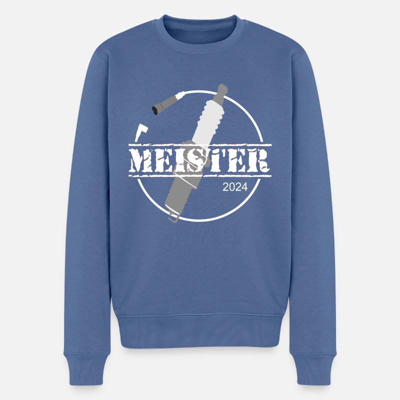 KFZ Meister 2024 - Männer Premium Bio Pullover - Taubenblau