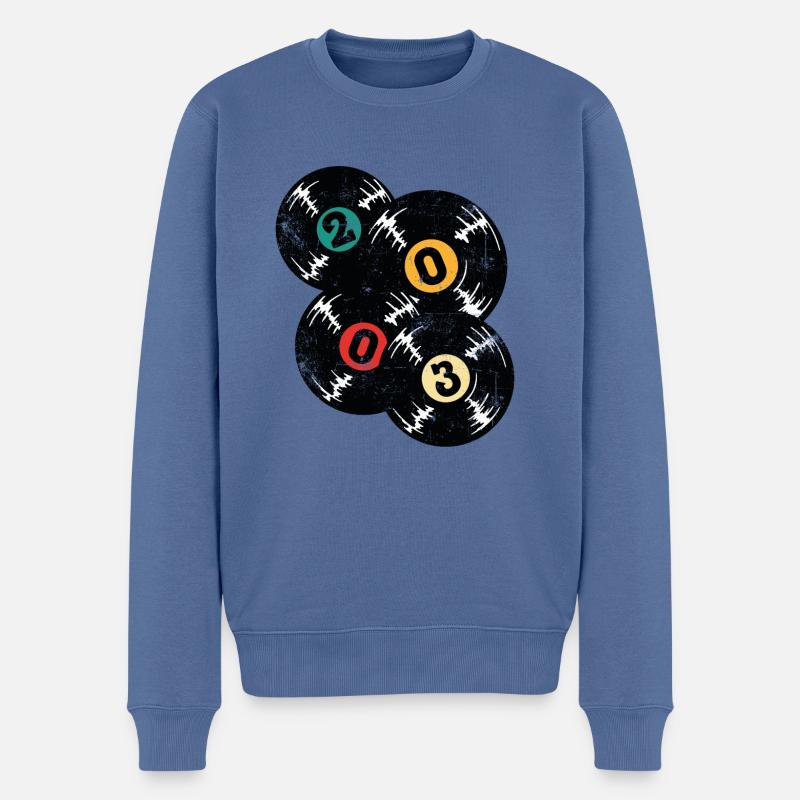 Millésime 2003 - Pull Premium bio Homme - bleu pigeon