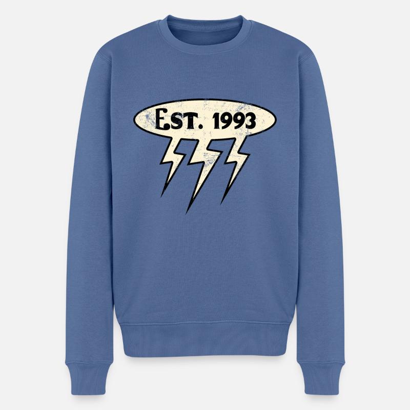 1993 31e anniversaire - Pull Premium bio Homme - bleu pigeon