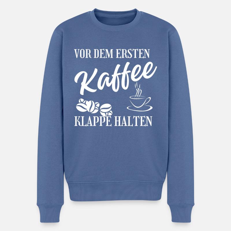 Klappe halten - Männer Premium Bio Pullover - Taubenblau