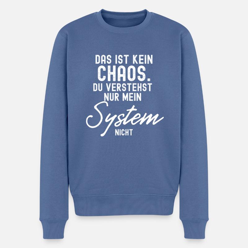 Chaos - Pull Premium bio Homme - bleu pigeon