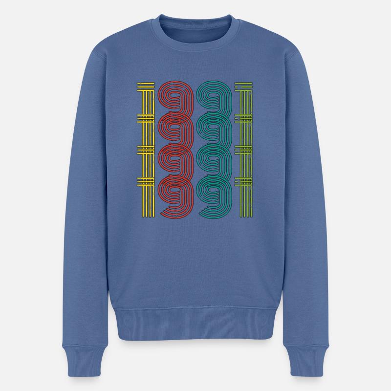 Millésime 1991 - Pull Premium bio Homme - bleu pigeon
