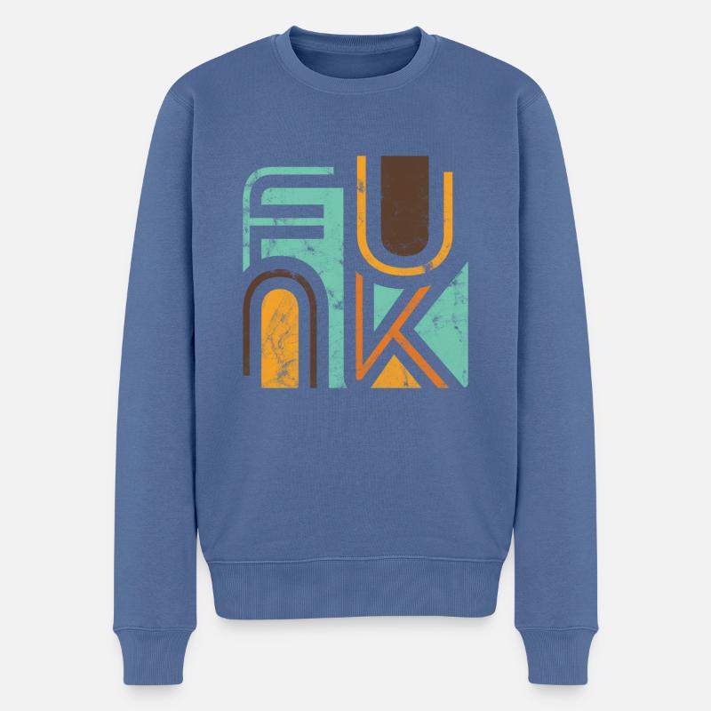 Funk Rétro - Pull Premium bio Homme - bleu pigeon