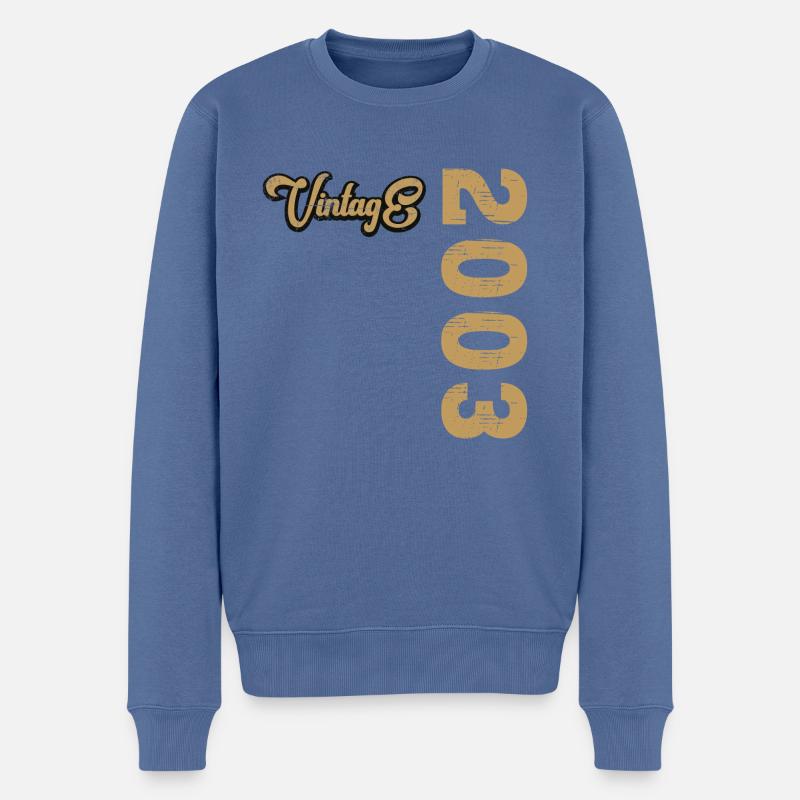 Millésime 2003 - Pull Premium bio Homme - bleu pigeon