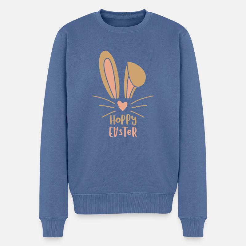 Osterhase Ostern - Männer Premium Bio Pullover - Taubenblau
