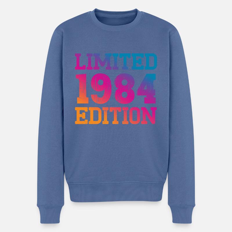 Millésime 1984 - Pull Premium bio Homme - bleu pigeon
