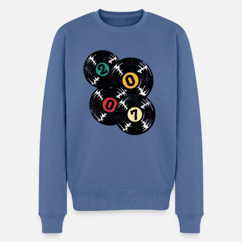 2007 Année de naissance - Pull Premium bio Homme - bleu pigeon