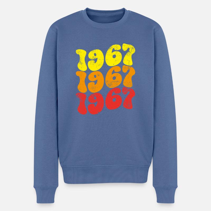 Millésime 1967 - Pull Premium bio Homme - bleu pigeon