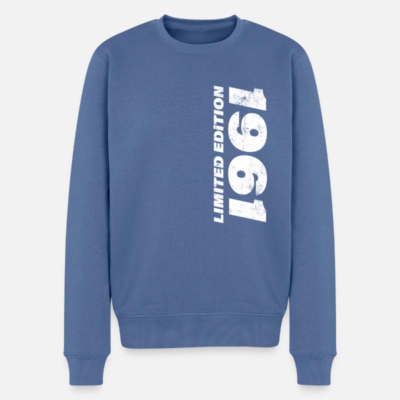 Millésime 1961 - Pull Premium bio Homme - bleu pigeon