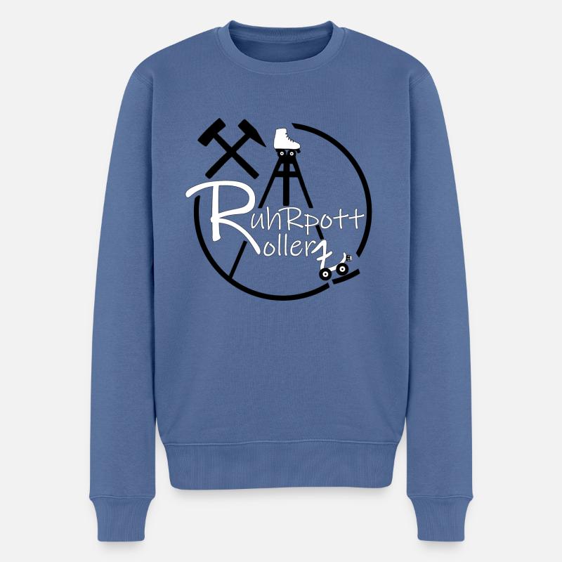 RuhrpottRollerz Rollers 🛼 - Pull Premium bio Homme - bleu pigeon