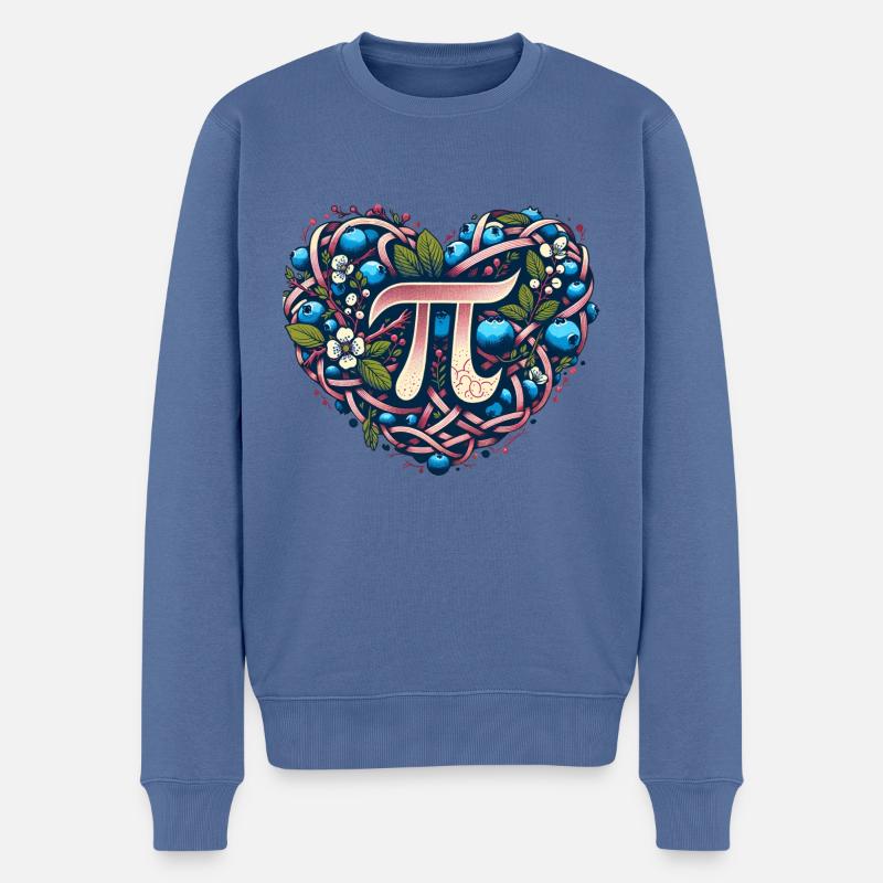 Journée Blueberry Pi - Pull Premium bio Homme - bleu pigeon